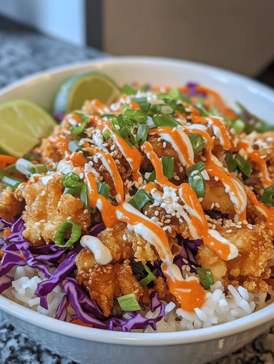 The Bang Bang Chicken Bowl is a delightful fusion dish that has taken the culinary world by storm, particularly in Asian-inspired cuisine. This vibrant dish combines crispy, tender chicken with fluffy jasmine rice, fresh vegetables, and a tantalizing sauce that hits all the right flavor notes. Originating from the blend of Asian flavors and Western culinary practices, the Bang Bang Chicken Bowl is an ideal representation of how diverse ingredients can come together to create a satisfying and visually appealing meal.