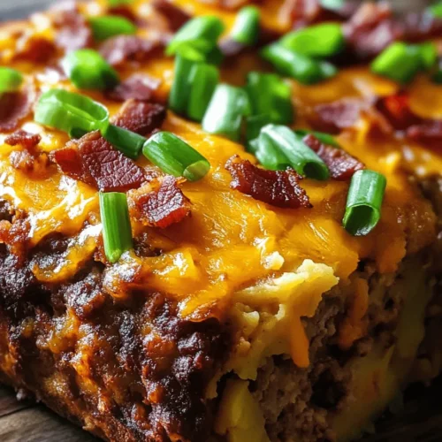 Comfort food holds a special place in everyone's heart, evoking feelings of warmth, nostalgia, and satisfaction. These are the dishes that remind us of home, family gatherings, and the simple joys of sharing a meal with loved ones. Among the myriad of comfort foods, meatloaf stands out as a quintessential American classic—filling, hearty, and endlessly versatile. Today, we take this beloved dish a step further with the Ultimate Loaded Potato Meatloaf. This innovative recipe combines the rich, savory flavors of traditional meatloaf with the creamy, indulgent goodness of loaded potatoes, creating a meal that is both comforting and exciting.
