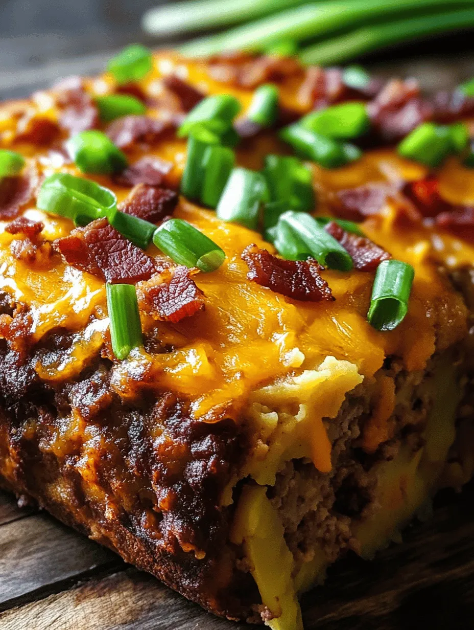 Comfort food holds a special place in everyone's heart, evoking feelings of warmth, nostalgia, and satisfaction. These are the dishes that remind us of home, family gatherings, and the simple joys of sharing a meal with loved ones. Among the myriad of comfort foods, meatloaf stands out as a quintessential American classic—filling, hearty, and endlessly versatile. Today, we take this beloved dish a step further with the Ultimate Loaded Potato Meatloaf. This innovative recipe combines the rich, savory flavors of traditional meatloaf with the creamy, indulgent goodness of loaded potatoes, creating a meal that is both comforting and exciting.