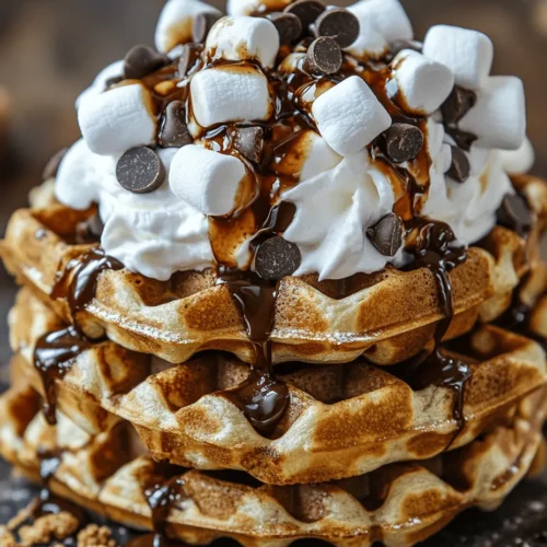 S'mores are a beloved classic that evoke summertime memories of campfires, laughter, and gooey treats. This iconic combination of graham crackers, melted chocolate, and toasted marshmallows captures the essence of childhood nostalgia and the great outdoors. The appeal of s'mores transcends seasons and occasions, making them a perennial favorite for both kids and adults alike. But what if we told you that you could enjoy the delightful flavors of s'mores in a new and exciting form? Enter the Indulgent S’mores Waffles, a creative twist that brings the beloved campfire treat into the breakfast realm.