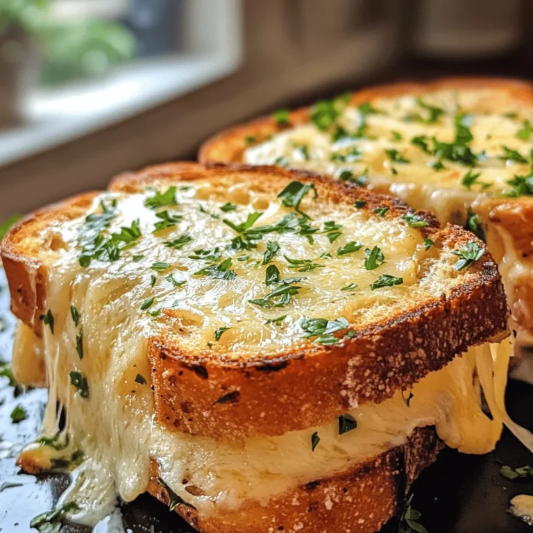 When it comes to comfort food, few dishes evoke feelings of nostalgia and satisfaction quite like the classic grilled cheese sandwich. This beloved staple has graced our tables for generations, providing warmth and joy during chilly evenings and busy afternoons alike. The simplicity of golden-brown bread encasing gooey melted cheese is a universal language of comfort. However, the Garlic Bread Grilled Cheese Delight takes this timeless favorite and elevates it into a gourmet experience that tantalizes the taste buds.