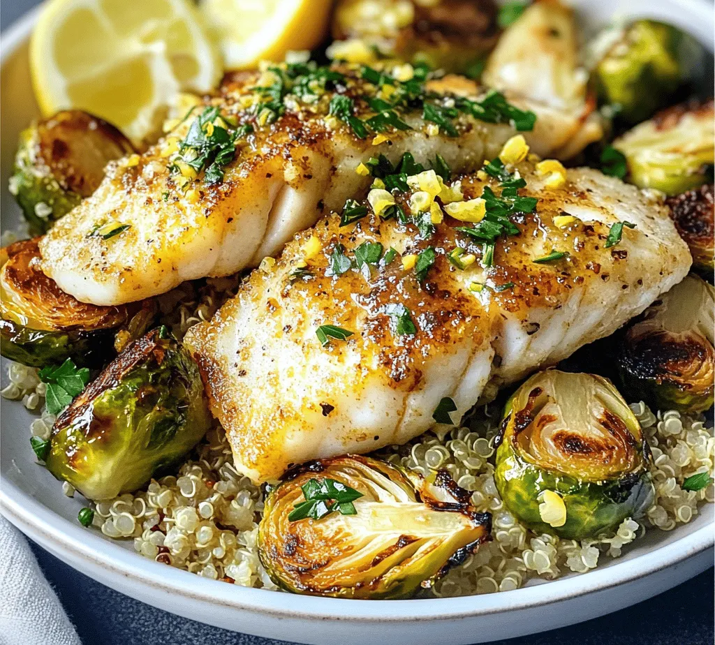 When it comes to creating a balanced meal that is both delicious and nutritious, few dishes can compete with Lemon Garlic Butter Cod Bowls featuring Roasted Brussels Sprouts. This recipe beautifully combines the delicate flavors of cod with the earthy notes of Brussels sprouts, all elevated by the bright acidity of lemon and the aromatic depth of garlic. Not only is it vibrant on the plate, but it also packs a powerful nutritional punch, making it an ideal choice for health-conscious eaters and seafood lovers alike.