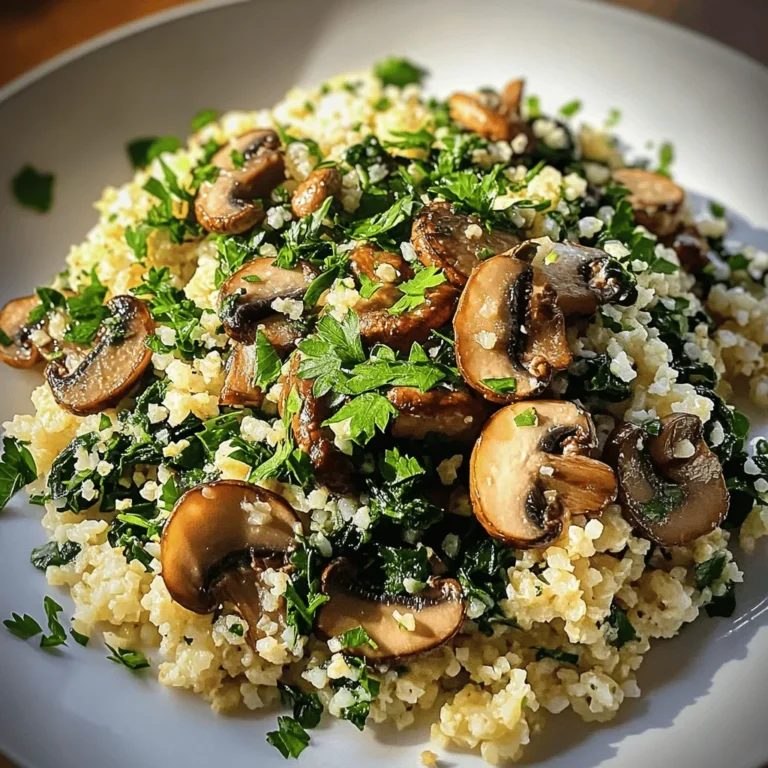 In recent years, the interest in low-carb diets has surged, driven by a growing awareness of their impact on health and well-being. Many individuals are now turning to low-carb eating as a means to manage weight, improve blood sugar levels, and enhance overall energy. One standout dish that fits seamlessly into this dietary approach is Low Carb Mushroom & Spinach Cauliflower Rice. This delicious, nutrient-packed alternative to traditional rice offers a satisfying texture and flavor profile that can elevate any meal.