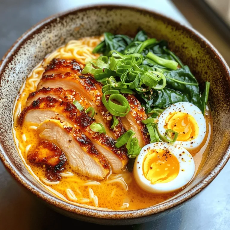 In the culinary world, fusion cuisine is a thrilling exploration of flavors, techniques, and traditions coming together to create something entirely new and exciting. One such delightful creation is Fiery Chicken Ramen with Creamy Garlic Sauce. This dish exemplifies the beautiful marriage of traditional Japanese ramen with a spicy twist that caters to the taste buds of spice lovers everywhere. The combination of tender chicken thighs, rich broth, and a creamy garlic sauce transforms a simple bowl of noodles into an explosion of flavor that warms both the body and soul.