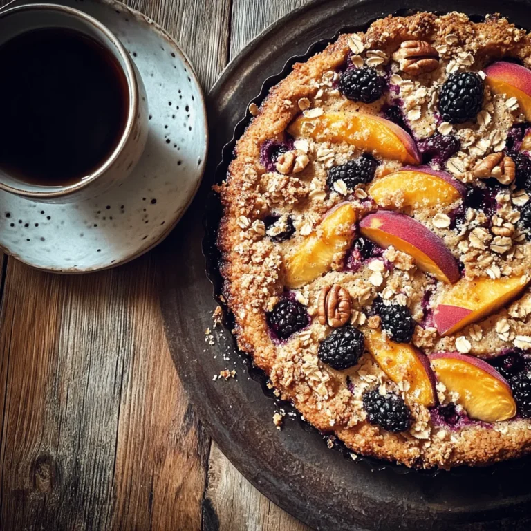 Imagine a warm slice of coffee cake, infused with the fragrant sweetness of ripe peaches and the tartness of plump blackberries, paired perfectly with your morning brew. This Peach Blackberry Coffee Cake is not just a treat for the eyes but also a delightful indulgence for the taste buds. The combination of these summer fruits creates a symphony of flavors that elevates the humble coffee cake to new heights, making it a must-try for any home baker.