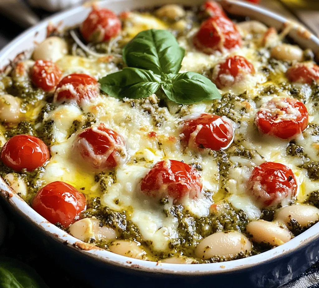 The White Bean and Pesto Bake is a vibrant dish that showcases the creamy texture of white beans paired with the aromatic flavors of pesto. This dish has gained popularity among health-conscious eaters and food enthusiasts alike, thanks to its rich nutritional profile and rustic charm. White beans are known for their high fiber content and protein, making them an excellent choice for a hearty meal that doesn’t compromise on health.