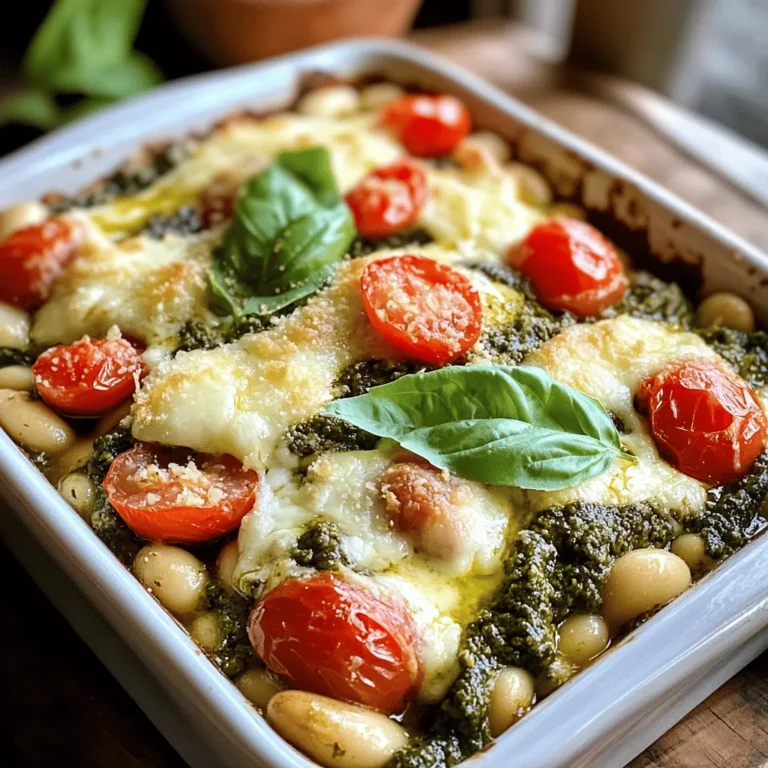 The White Bean and Pesto Bake is a vibrant dish that showcases the creamy texture of white beans paired with the aromatic flavors of pesto. This dish has gained popularity among health-conscious eaters and food enthusiasts alike, thanks to its rich nutritional profile and rustic charm. White beans are known for their high fiber content and protein, making them an excellent choice for a hearty meal that doesn’t compromise on health.