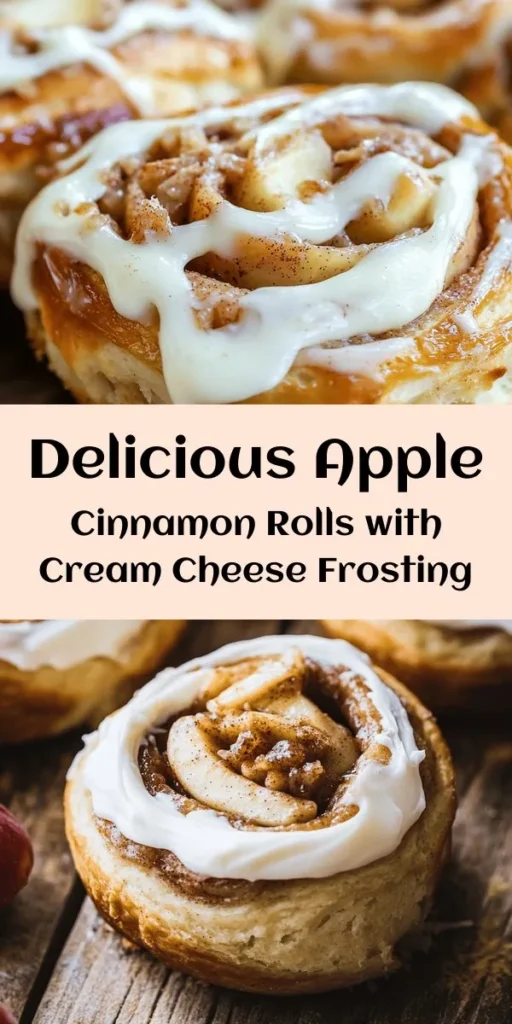 Sweeten up your mornings with these irresistible Apple Cinnamon Rolls topped with creamy frosting! Soft, fluffy dough meets warm apple filling with a hint of cinnamon, creating a delicious treat everyone will love. Perfect for brunch or as an afternoon snack, these rolls are easy to make and super satisfying. Follow the simple steps to whip up a batch of these delightful rolls, and don’t forget the cream cheese frosting for that perfect finish! Enjoy the homemade goodness!