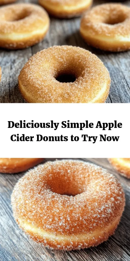 Enjoy the flavors of fall with these irresistible apple cider donuts! Made with just a few simple ingredients, including reduced apple cider, warm spices, and a cinnamon-sugar coating, these baked donuts are the perfect treat for any occasion. They come together quickly and are ready in under an hour. Perfect for breakfast or a sweet snack, serve them fresh with coffee or cider for a delightful experience. Your taste buds will thank you!