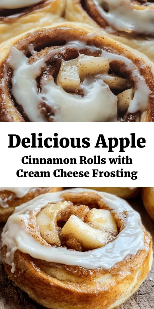Indulge in the heavenly flavors of these Apple Cinnamon Rolls with Cream Cheese Frosting! Perfect for any occasion, this recipe features soft, fluffy dough filled with juicy apples, warm cinnamon, and nutmeg, all topped with a rich cream cheese frosting. Making these rolls is easier than you think! With a prep time of just an hour and a total of 2 hours, you’ll have a delicious treat to share with friends and family. Get ready to impress everyone with these irresistible rolls!