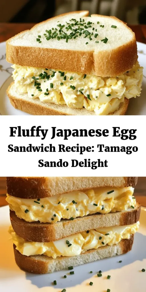 Indulge in the taste of Japan with this fluffy Japanese Egg Sandwich, or Tamago Sando! This easy recipe combines hard-boiled eggs, creamy mayonnaise, and a hint of soy sauce for a delightful egg salad filling. Layer it between soft white bread for a satisfying meal. Perfect for breakfast or lunch, you can customize it with optional chives for a fresh touch. Quick to prepare, enjoy these sandwiches fresh or as a packed treat.