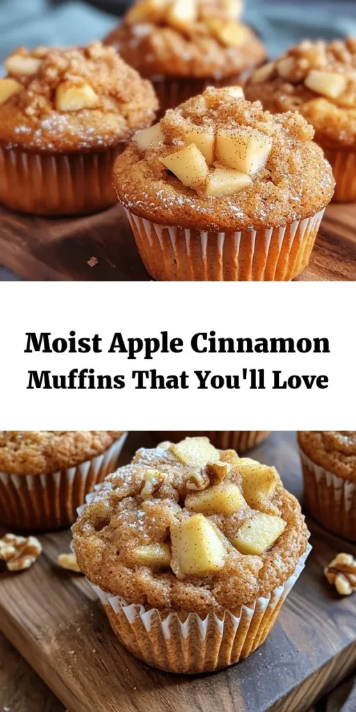 Indulge in these irresistible moist apple cinnamon muffins, perfect for breakfast or a snack! With a delightful blend of Granny Smith or Honeycrisp apples and warm cinnamon, these muffins are fluffy and flavorful. Made with simple ingredients like applesauce, walnuts, and a touch of sweetness, they come together in just 30 minutes. Enjoy them warm or at room temperature – they’re sure to satisfy! Try this recipe for a cozy treat any time of year.