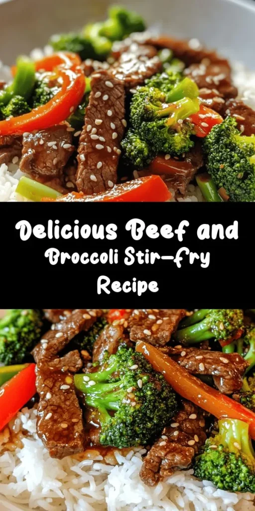 Discover the deliciousness of this Savory Chinese Beef and Broccoli Stir-Fry! Perfectly marinated beef flank steak, vibrant broccoli, and sweet red bell pepper come together in a flavorful stir-fry that's ready in just 40 minutes. With garlic, ginger, and a savory sauce, this dish is both quick and satisfying. Serve it over fluffy jasmine rice for a complete meal. A crowd-pleaser that’s sure to impress! Perfect for busy weeknights!
