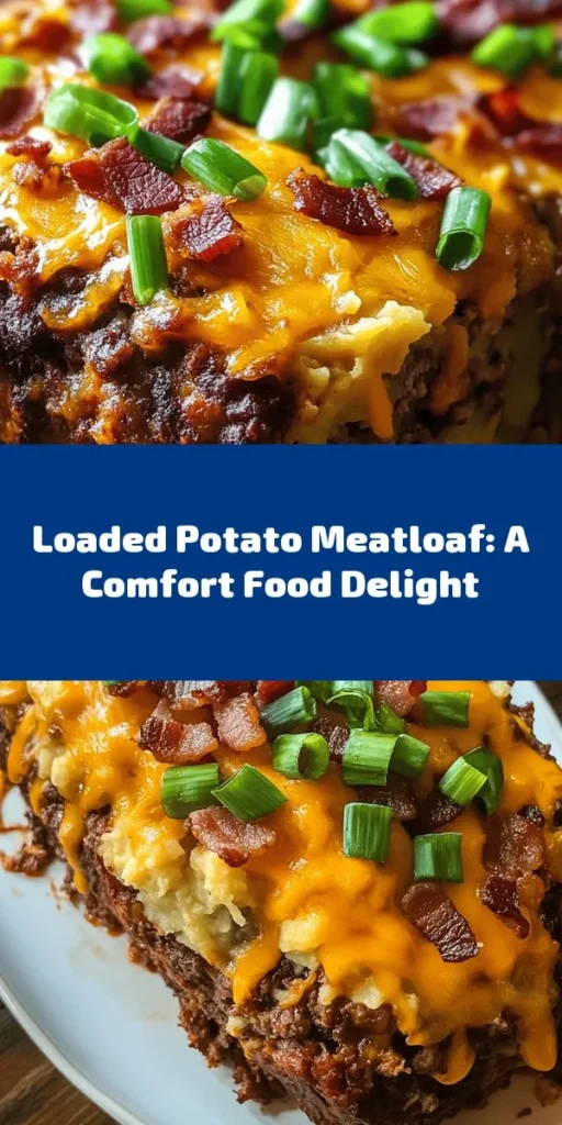 Indulge in the Ultimate Loaded Potato Meatloaf, a delicious twist on a classic favorite! This hearty meatloaf combines ground beef, creamy mashed potatoes, and a medley of flavors from cheddar cheese, crumbled bacon, and sautéed onions. Simple to prepare and perfect for family dinners, this dish bakes up tender and juicy. Top it off with green onions for a fresh finish. Serve it warm with your favorite sides for a comforting meal everyone will love!
