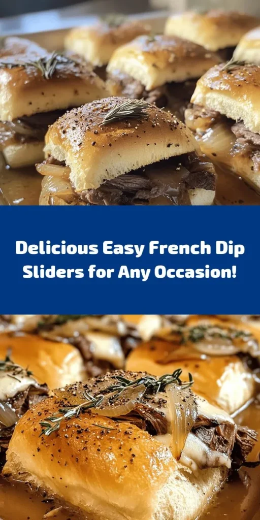 Try this Easy French Dip Sliders Recipe for a crowd-pleasing dinner or party snack! With tender roast beef, sautéed onions, and melted Swiss cheese layered between soft slider rolls, these sliders are delightfully flavorful. Just a quick 40 minutes to prepare, and served with a warm dipping broth, they’re perfect for game day or any gathering. Get ready to impress your guests with this delicious and simple dish that everyone will love!