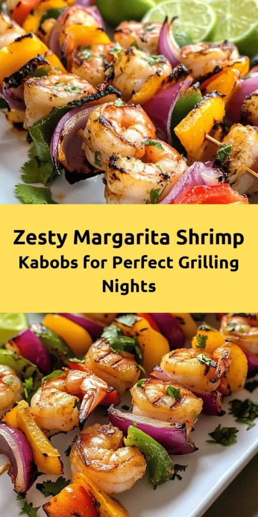Get ready for a flavor-packed grill night with these Juicy Margarita Grilled Shrimp Kabobs! Perfectly marinated shrimp, colorful bell peppers, and onion come together for a deliciously festive dish. Quick to prep, these kabobs are ideal for summer BBQs or family dinners. Serve them with lime wedges and fresh cilantro for an extra burst of flavor. Impress your guests with this easy, yet vibrant recipe that brings the taste of a fiesta right to your table!